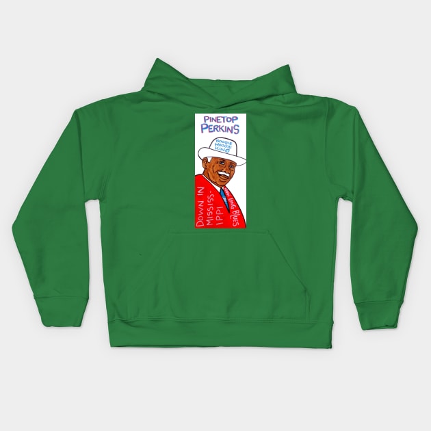 Pinetop Perkins Kids Hoodie by krusefolkart